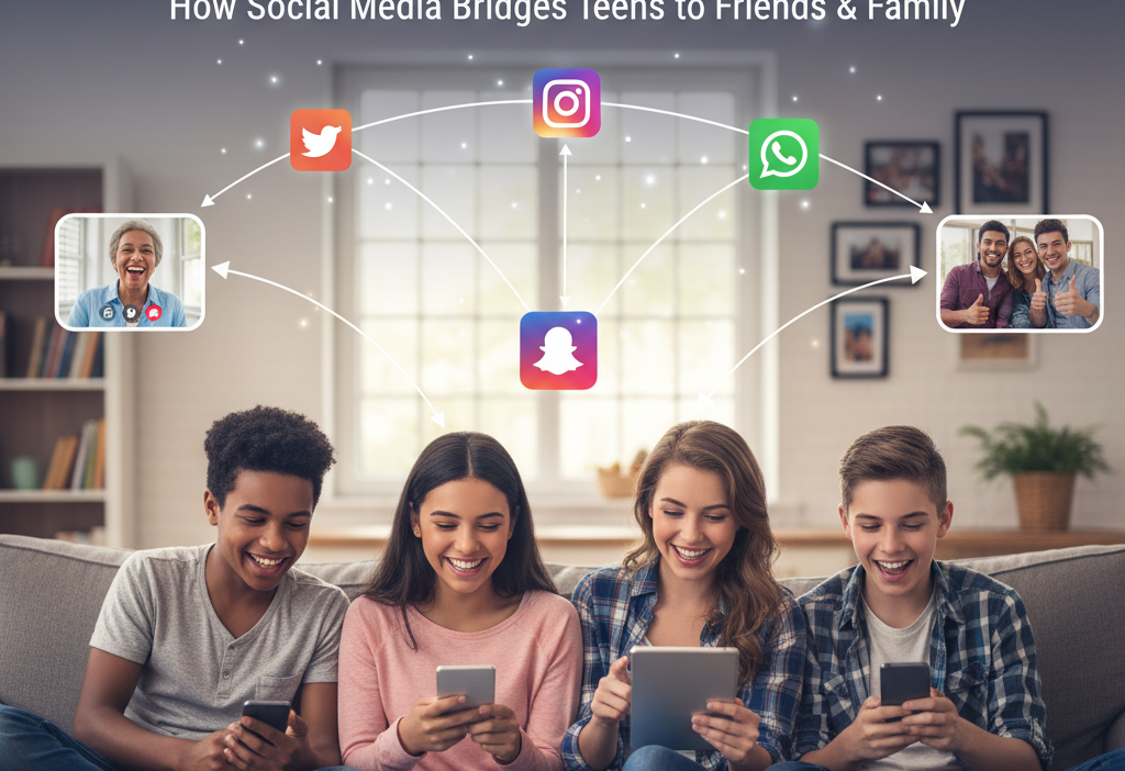 Teens using Social Media